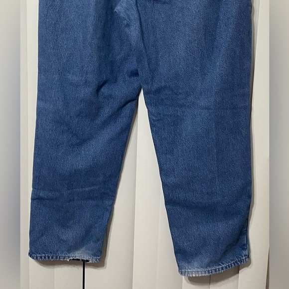 EUC LL Bean Double Jeans, Relaxed Fit, Cotton, Flannel Lined, Sz 42x34, Denim​ - Picture 12 of 15